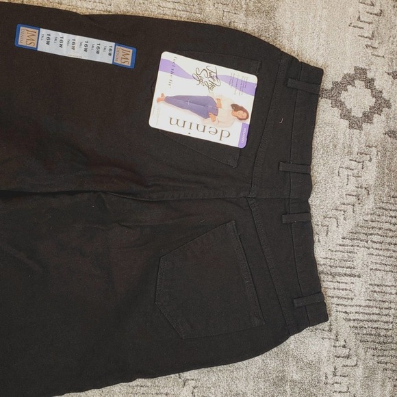 Just My Size Vintage Black Relaxed taper Jeans size 16W Tall - Picture 7 of 9